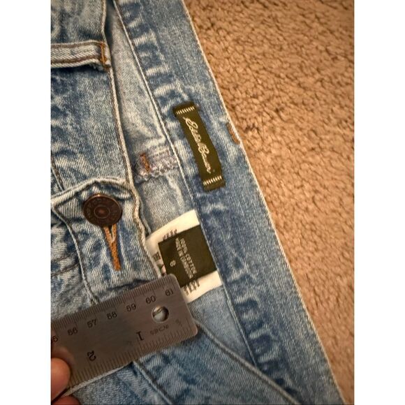 Eddie Bauer Capris Cropped Jeans Womens size 8 High Waist Mom Light Blue Wash 29 - Picture 3 of 3